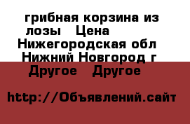 грибная корзина из лозы › Цена ­ 1 000 - Нижегородская обл., Нижний Новгород г. Другое » Другое   